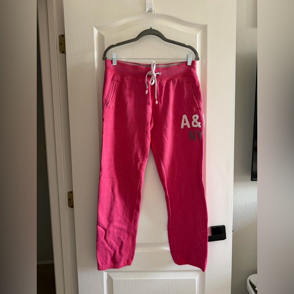 Abercrombie & Fitch Pink Drawstring Joggers
